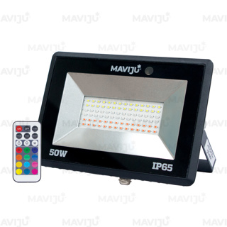 REFLECTOR LED 50W RGB IP65 FP>0.9 100-130V CON CONTROL REMOTO